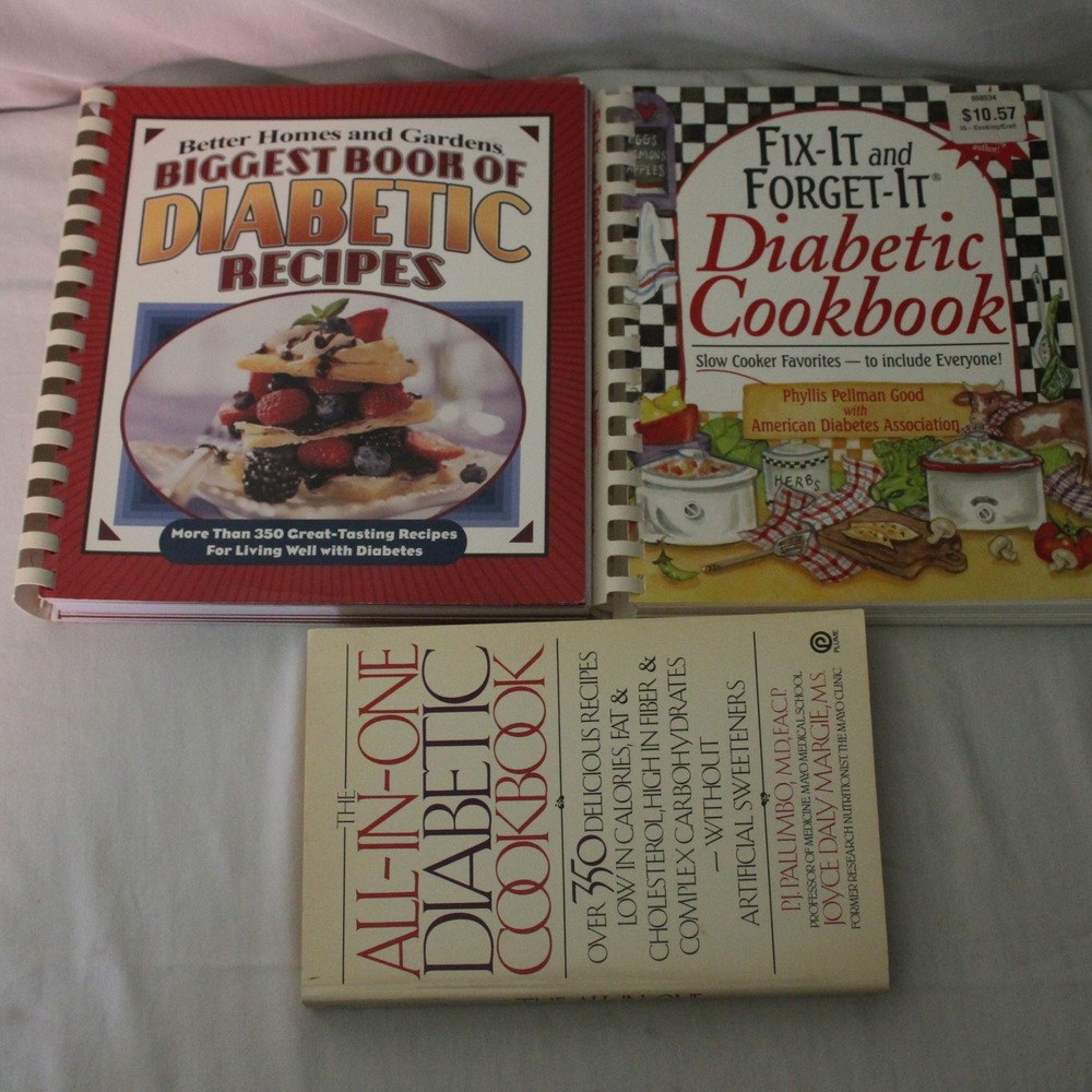Diabetic Cookbook Lot:‎ All-in-One, Fix-It & Forget-It, Better Homes Recipes